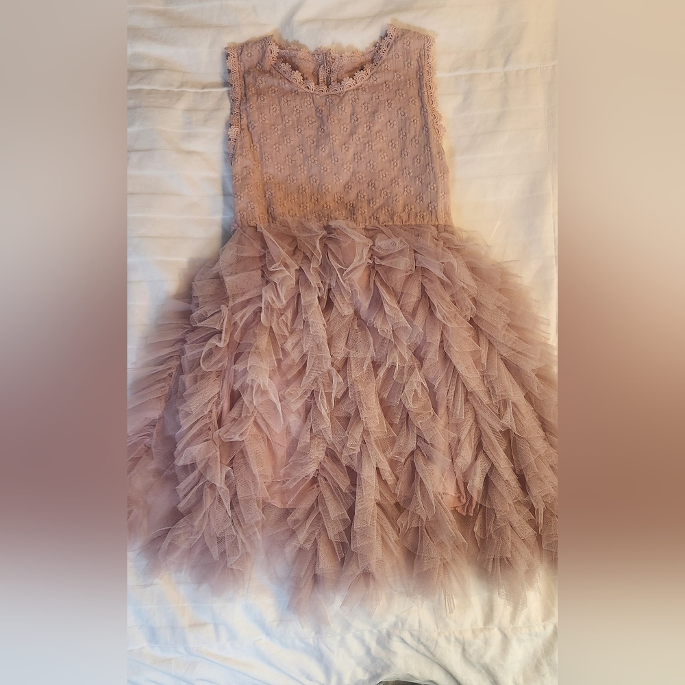 Precious and Frilly Mauve Dress for Your Little Princess